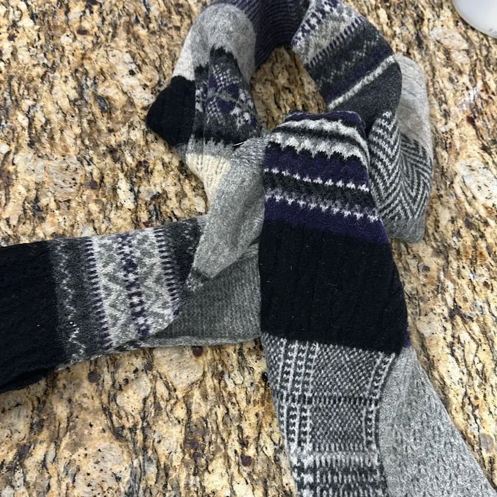 Lauren Ralph Lauren Vintage Lambs Wool Tight Knit Winter Patch Scarf